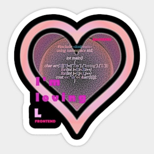 Valentine for L programmer Sticker